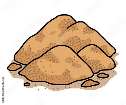 sand / cartoon vector and illustration, hand drawn style, isolated on white background.