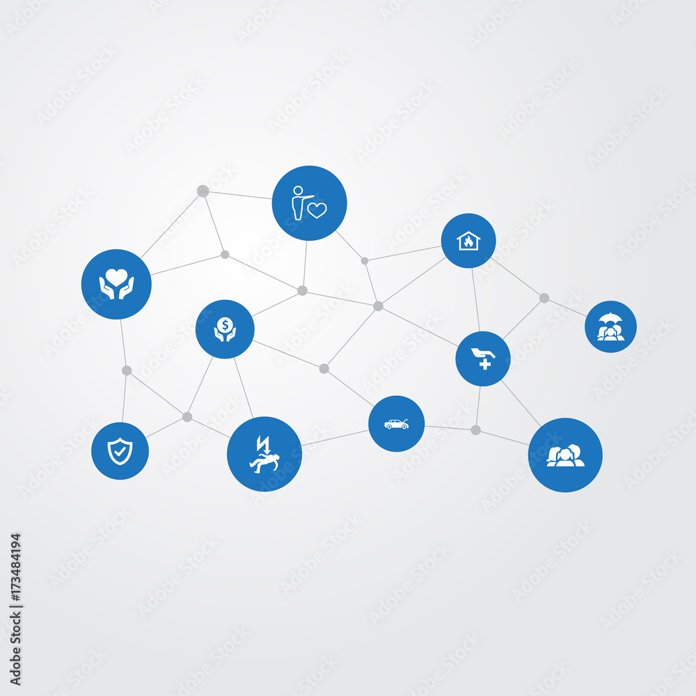 Vector Illustration Set Of Simple Warrant Icons. Elements Electric