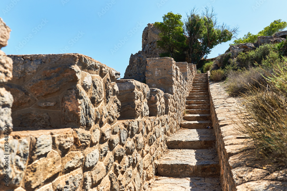 Fototapeta premium Castillitos Battery, fortifications of Cartagena. Spain