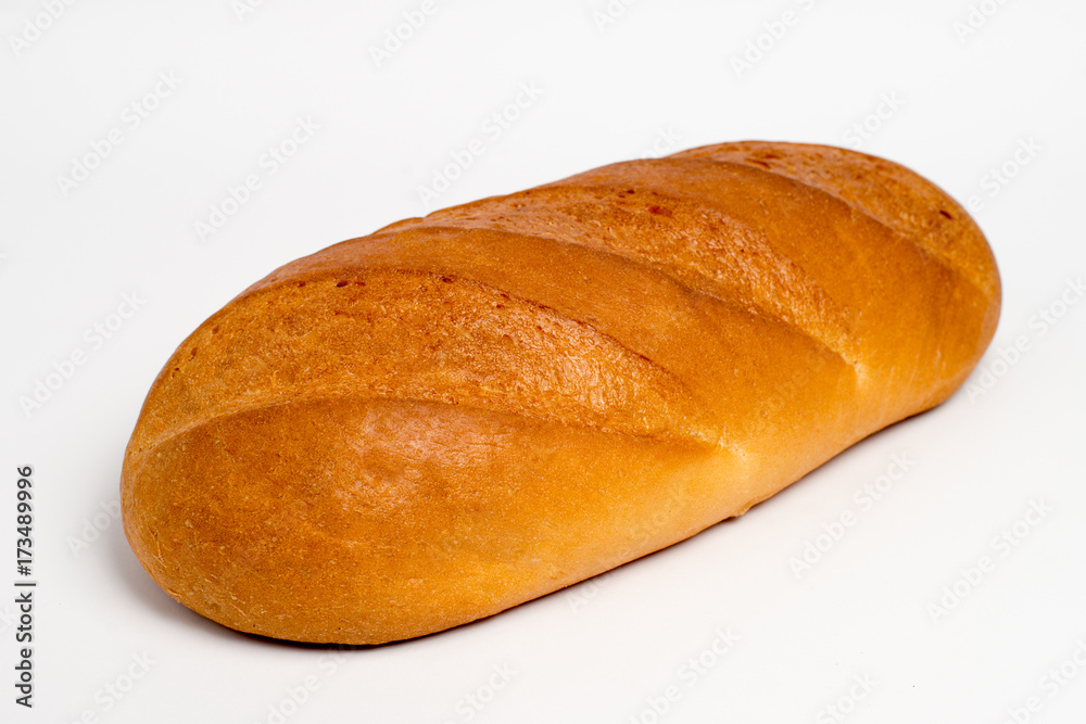 loaf of bread on a white background. isolate.