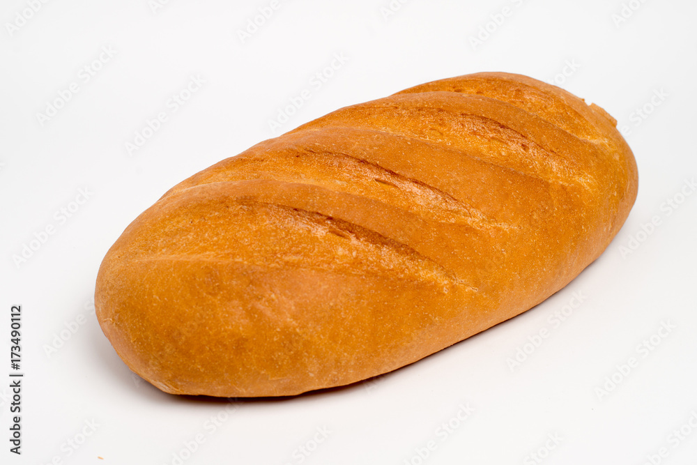 loaf of bread on a white background. isolate.