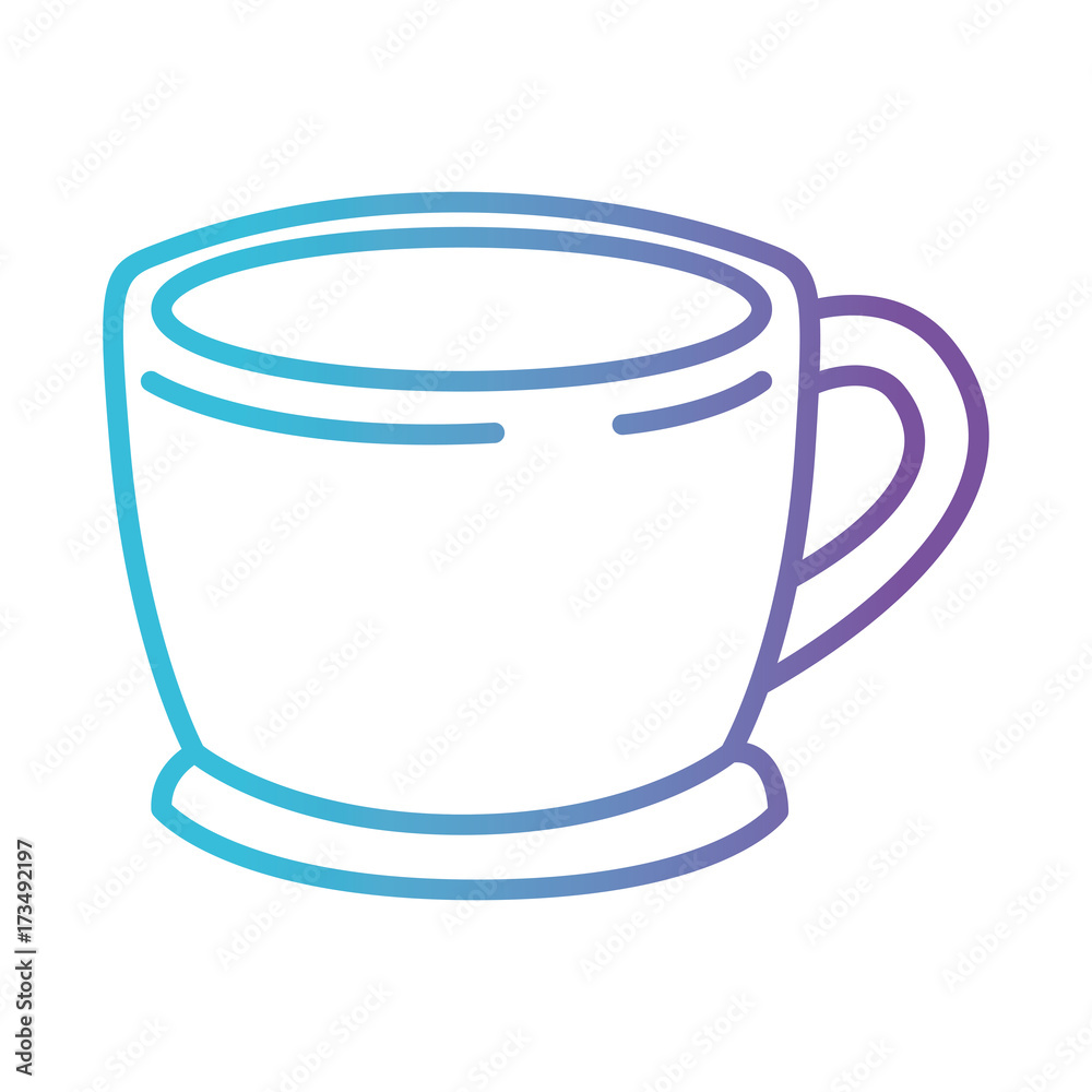 cup of coffee with handle gradient color silhouette from blue to purple vector illustration cup of coffee with handle gradient color silhouette from blue to purple vector illustration