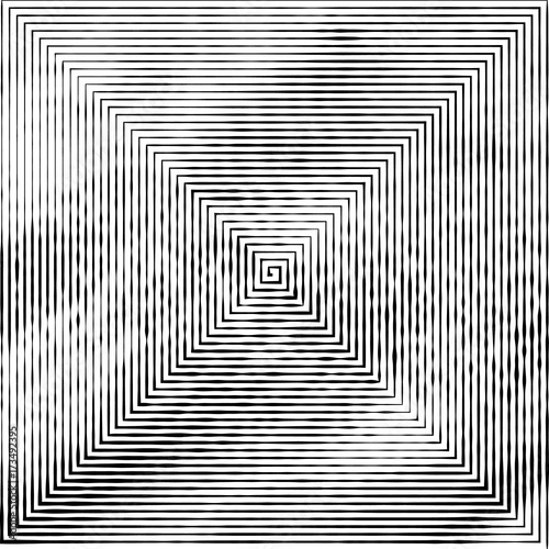 Square shape as a maze of u...