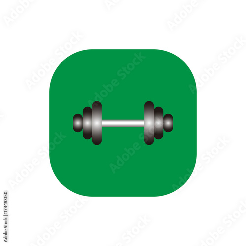 Dumbbell Square icon vector illustration