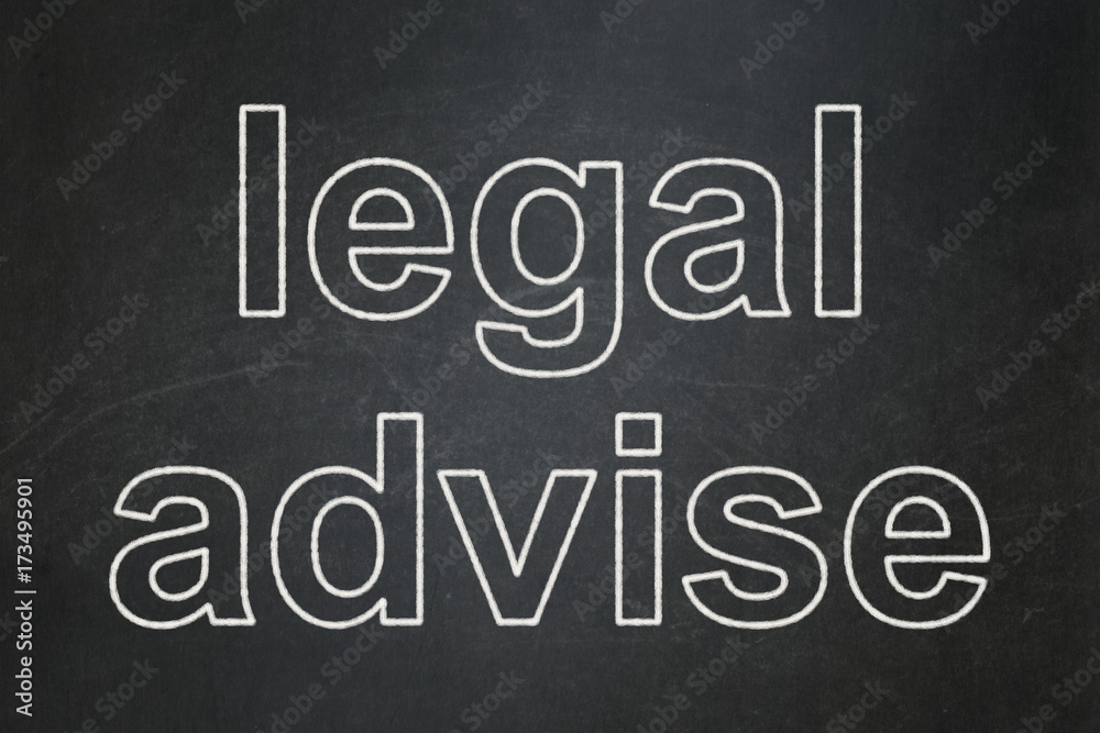 Obraz premium Law concept: Legal Advise on chalkboard background