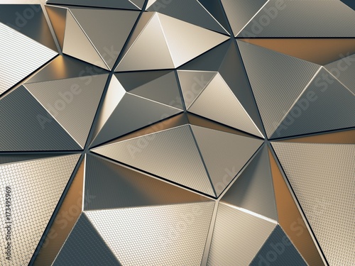 Metal Abstract Background 3D Rendering