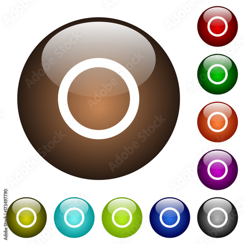 Media record color glass buttons