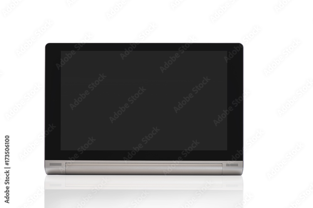 computer tablet isolated on white background, input text idea computer tablet isolated on white background, input text idea