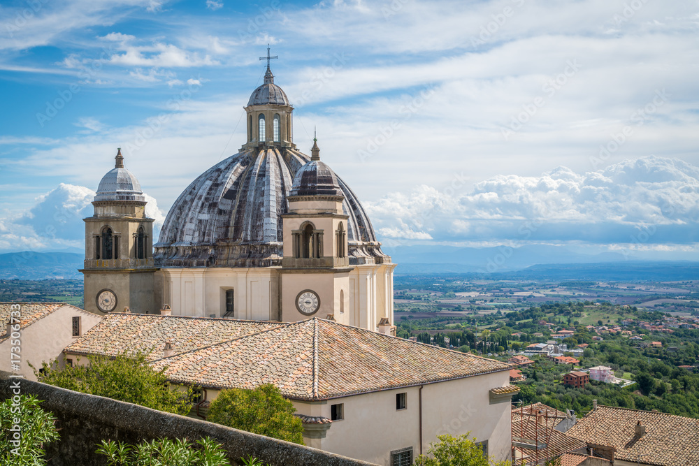 Panoramic sight in Montefiascone, province of Viterbo, Lazio, central Italy.  - obrazy, fototapety, plakaty 