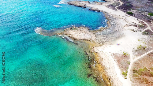 Aerial view of the mediterranean sea. 