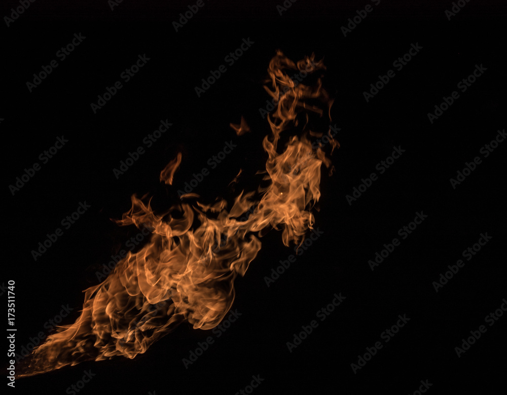Fire isolated on black background. Fire isolated on black background.