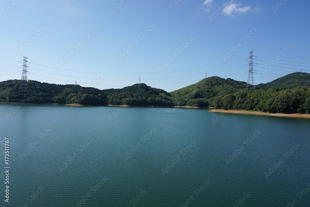 Fototapeta premium 畑貯水池