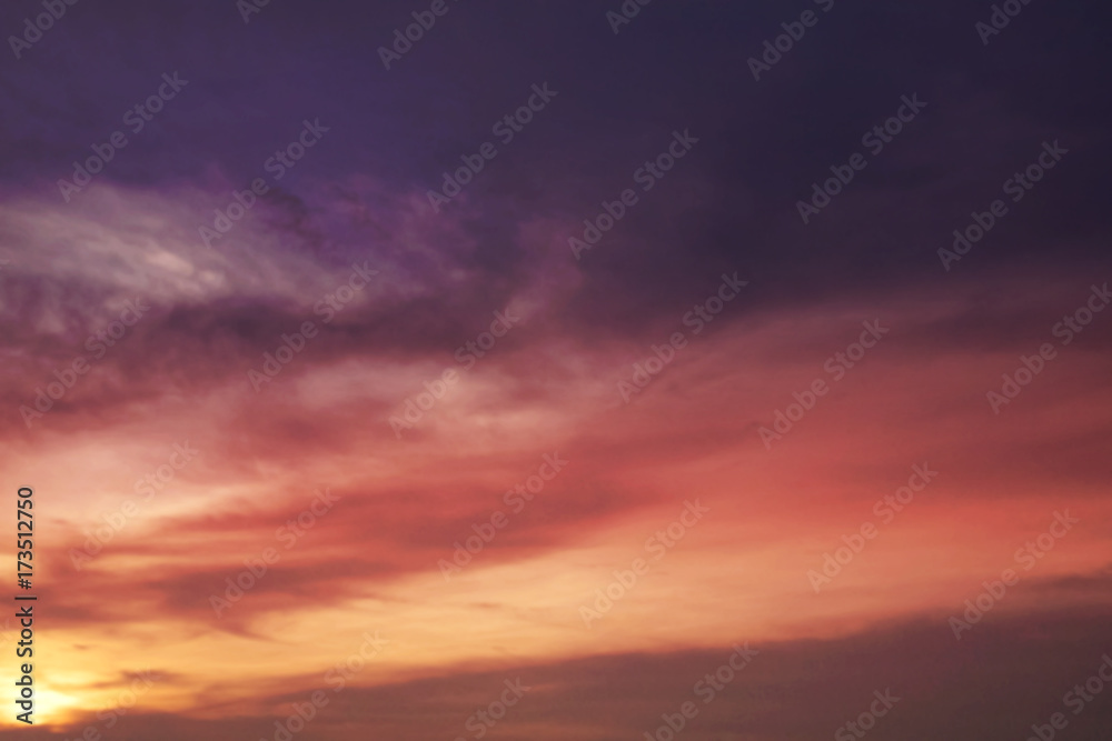 Cloud scape with pastel sky color background
