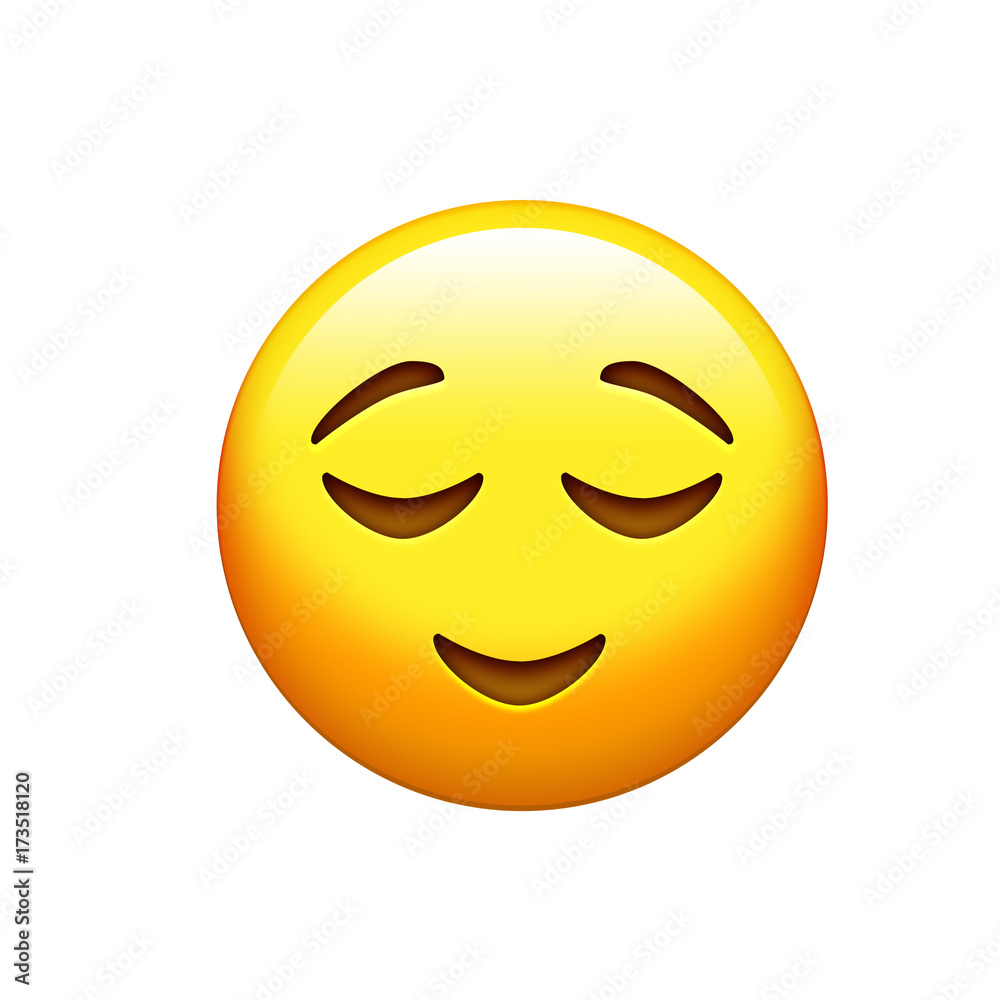Isolated yellow delightful smiley face icon Isolated yellow delightful smiley face icon