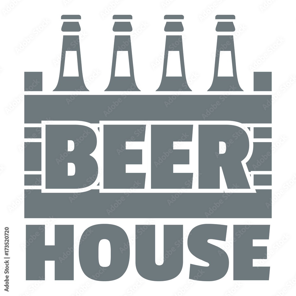 Obraz premium Beer logo, simple gray style