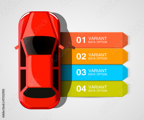Car racing info art cover.