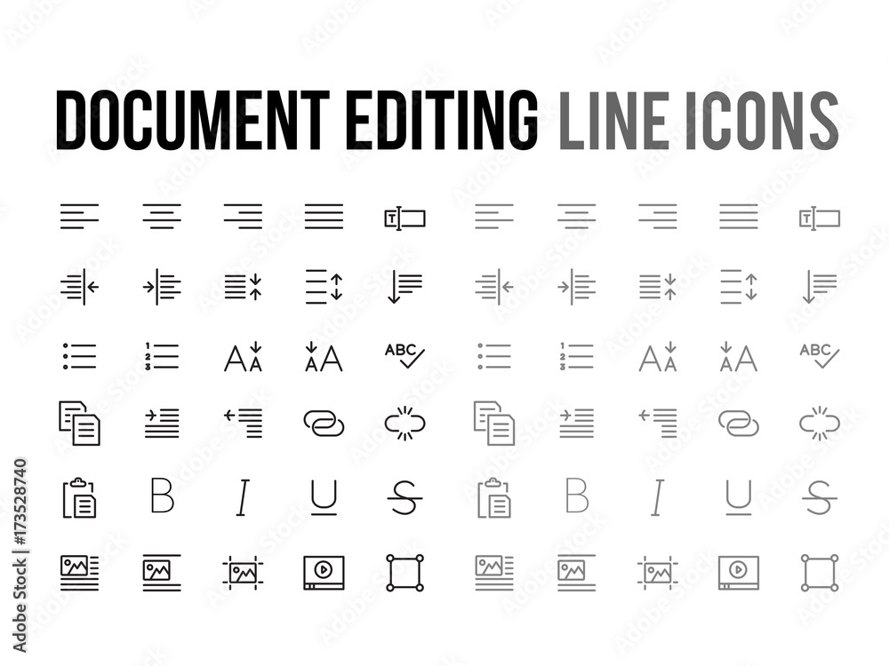 Document text editing vector line icon for app, mobile website responsive