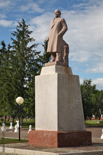Monument to Lenin in Novokhopyorsk. Voronezh Oblast. Russia 