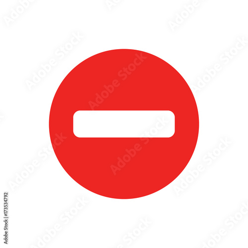 Road sign "No Entry" icon