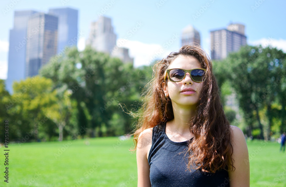 Girl in Central park, New York