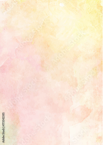 Soft yellow and pink watercolor paper background