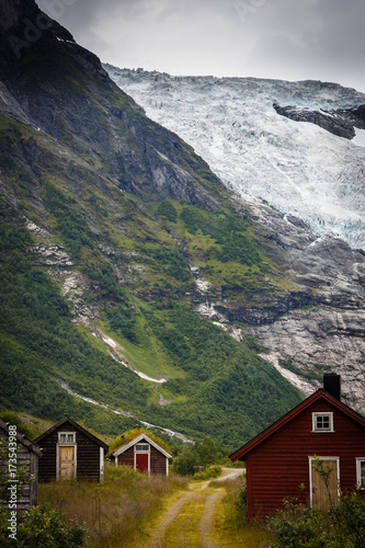 Bøyabreen glacier in the Fjærland area in Sogndal Municipality in Sogn og Fjordane county, Norway.