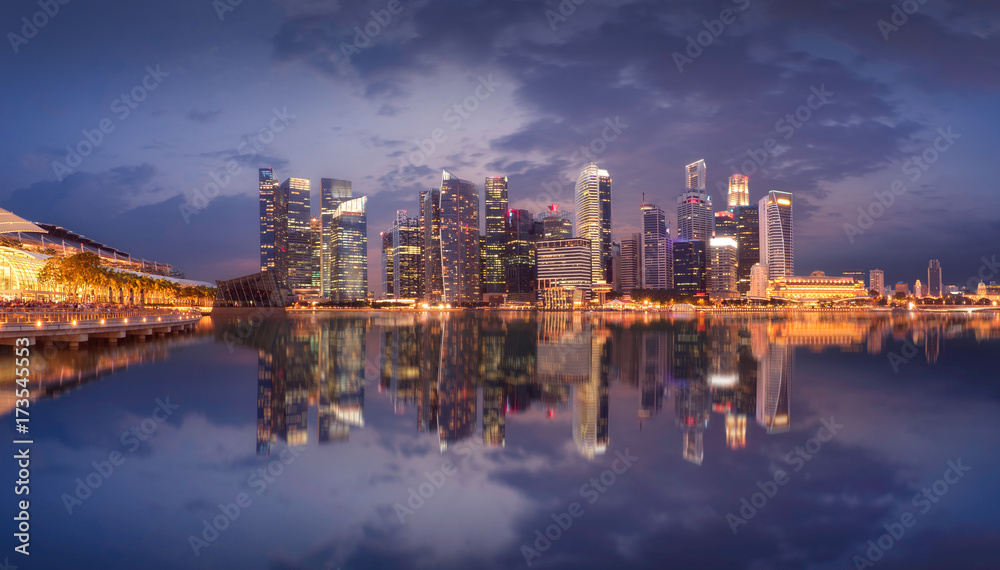 Fototapeta premium Singapore Skyline at night