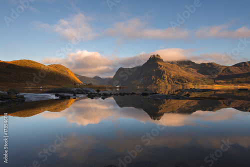 Norwegian Fjiord at sunset