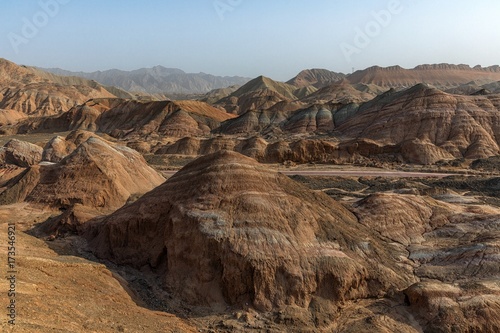 Large colorful mountains in China