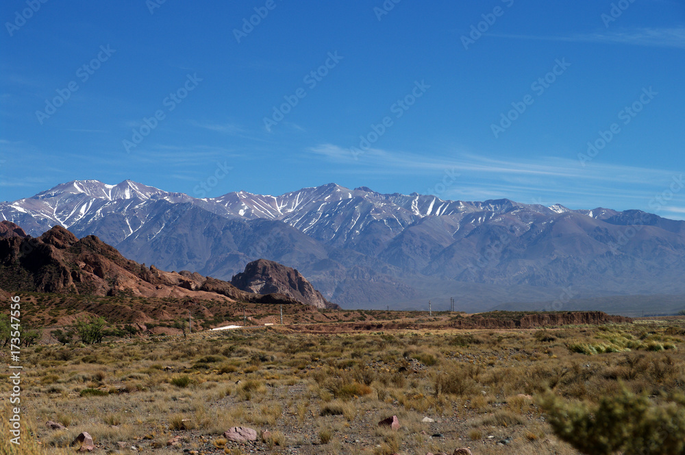 Cordillère des Andes vue d'Uspallata - 1