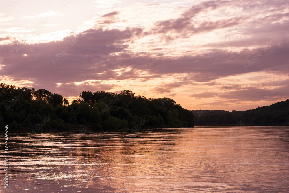 Sunset over River Sunset over River