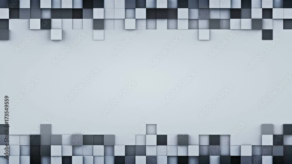 Extruded gray cubes and free space. Computer generated 3D render animation. Seamless loop abstract geometric background 4k UHD (3840x2160)
Extruded gray cubes and free space. Computer generated 3D render animation. Seamless loop abstract geometric background 4k UHD (3840x2160)