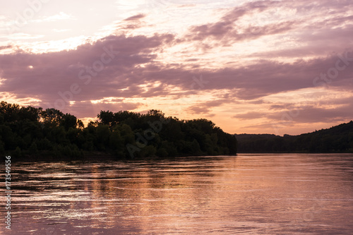 Sunset over River