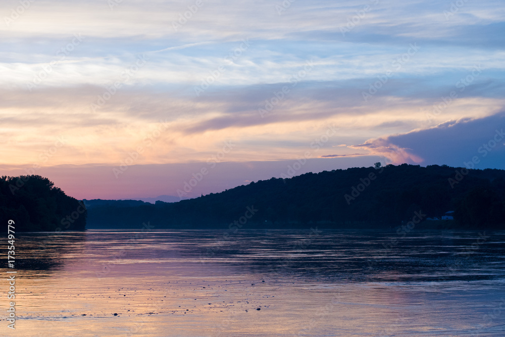 Sunset over River