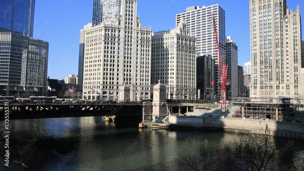 DuSable Bridge, Michigan Avenue, Chicago, IL, USA DuSable Bridge, Michigan Avenue, Chicago, IL, USA