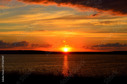 Red sunset at Lake Aslykul Republic of Bashkortostan © Тимур Латыпов