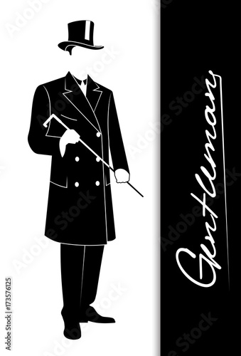 Elegant gentleman with a cane.