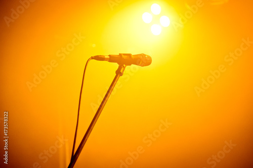 Microphone on stage