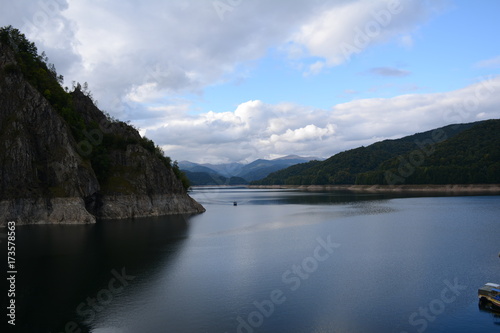 The Vidraru lake and dam in Romania 