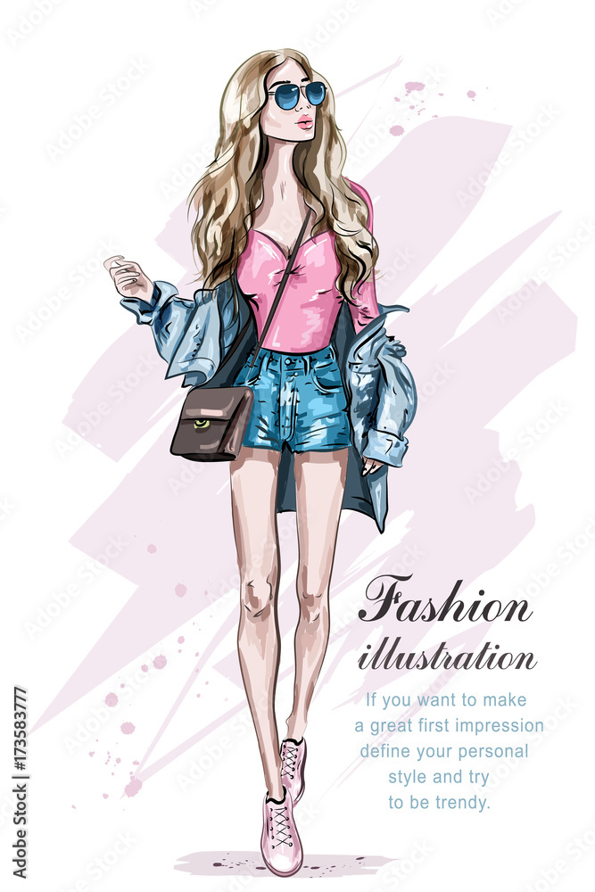Hand Bags Fashion Seamless Background. Stock Illustration - Illustration of  babe, beauty: 37419113