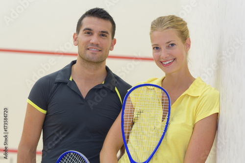 squash player couple posing © auremar
