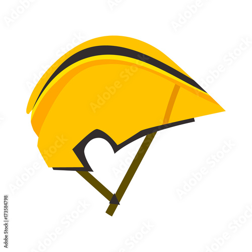 Bicycle helmet vector illustration protective wear crash cycling hat motorcycle accessory.