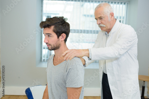 young patient visiting a physiotherapist
