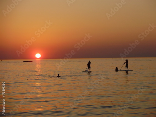 Sunset - Grand Bend - Paddle surf © Ernesto