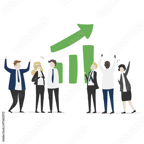 Business people cooperation team vector