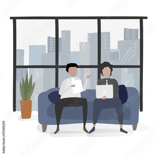 Vector collection of business people