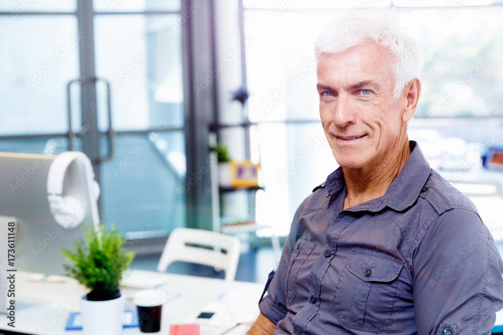 Handsome businessman in office Handsome businessman in office