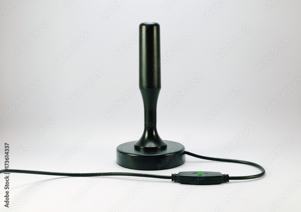 Indoor digital TV Antenna on White Background. Indoor digital TV Antenna on White Background.