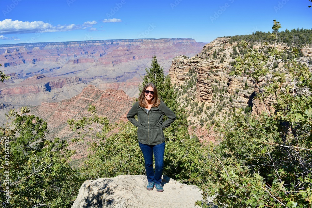 Naklejka premium Happy Hiker 