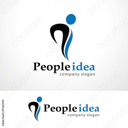 People Logo Template Design Vector, Emblem, Design Concept, Creative Symbol, Icon